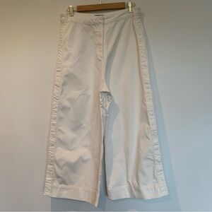 Top shop high waisted white denim crop pants